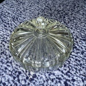 Anchor Hocking clear glass candy dish